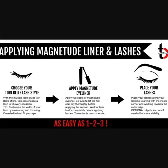 🎁NEW Tori Belle Magnetude Magnetic Lashes & Eyeliner. - Picture 6 of 16